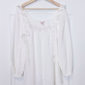 Crinkled lace boho tunic